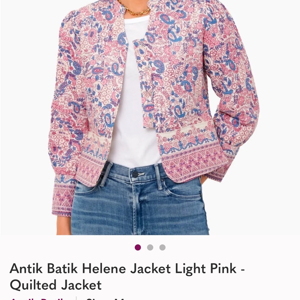 Antik Batik Pink and Purple Patterned Jacket